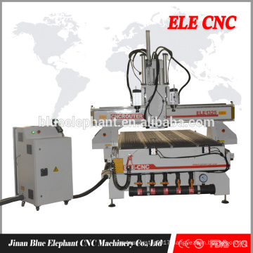 Automatic mdf door making machine with multi heads for door holes making